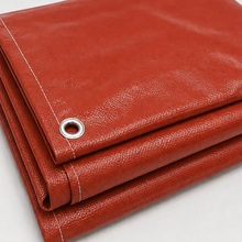 Load image into Gallery viewer, ผ้ากันสะเก็ดไฟ ตัดเย็บตามความต้องการ Fiberglass Cloth, Silicone Coated Custom